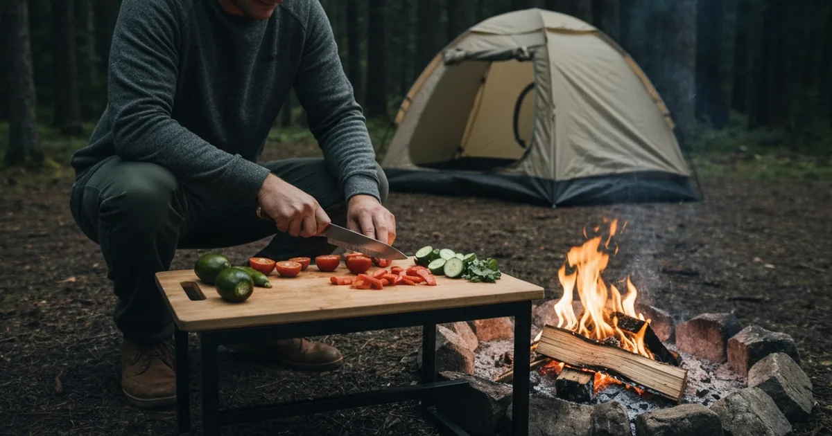 Camping et cuisine en plein air : équipement minimal